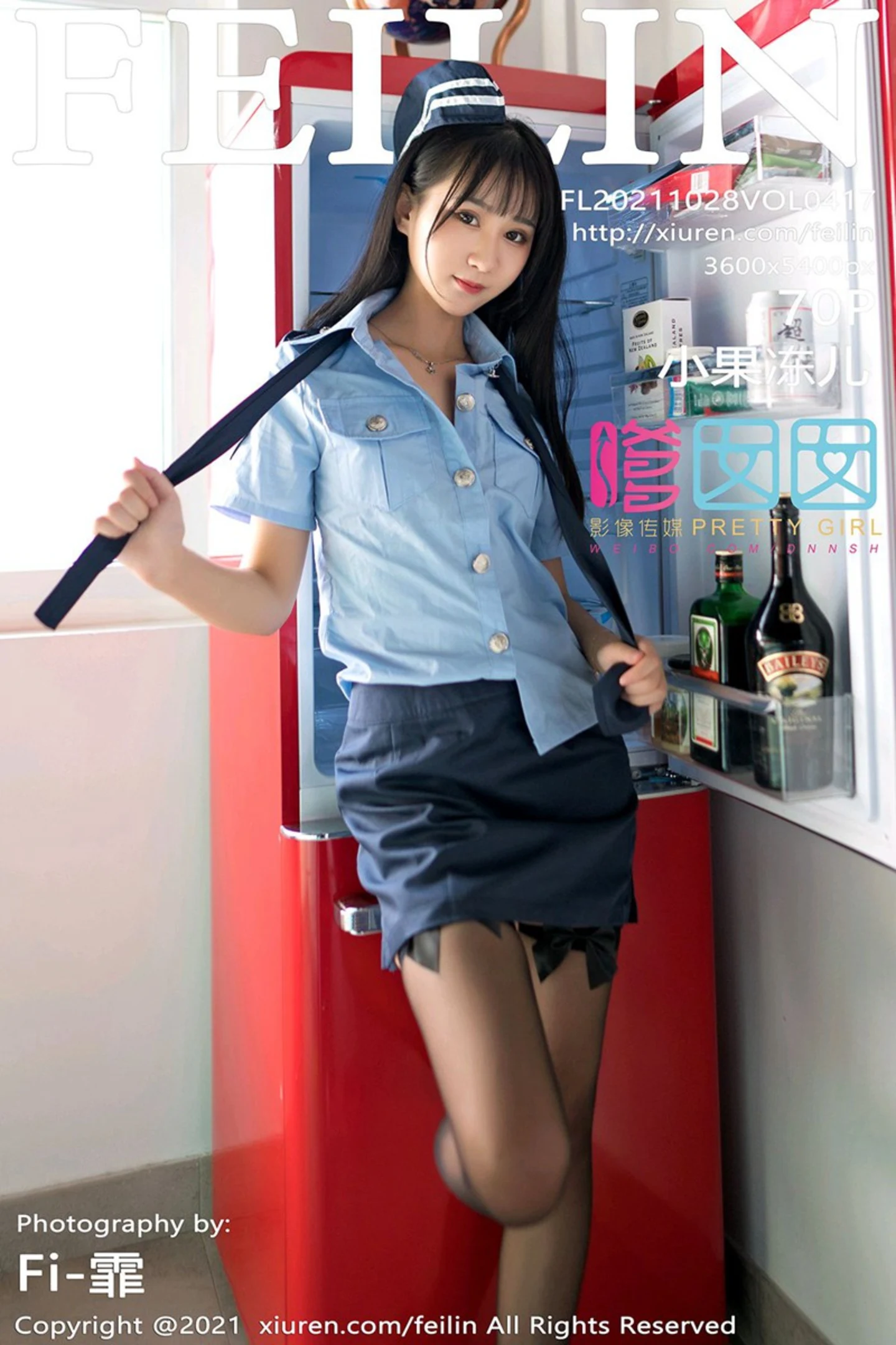 [FeiLin嗲囡囡]VOL.417_模特小果冻儿JK制服配黑丝裤袜+情趣兔耳装秀完美身材诱惑写真70P-秀人网 - XiuRen.Xyz